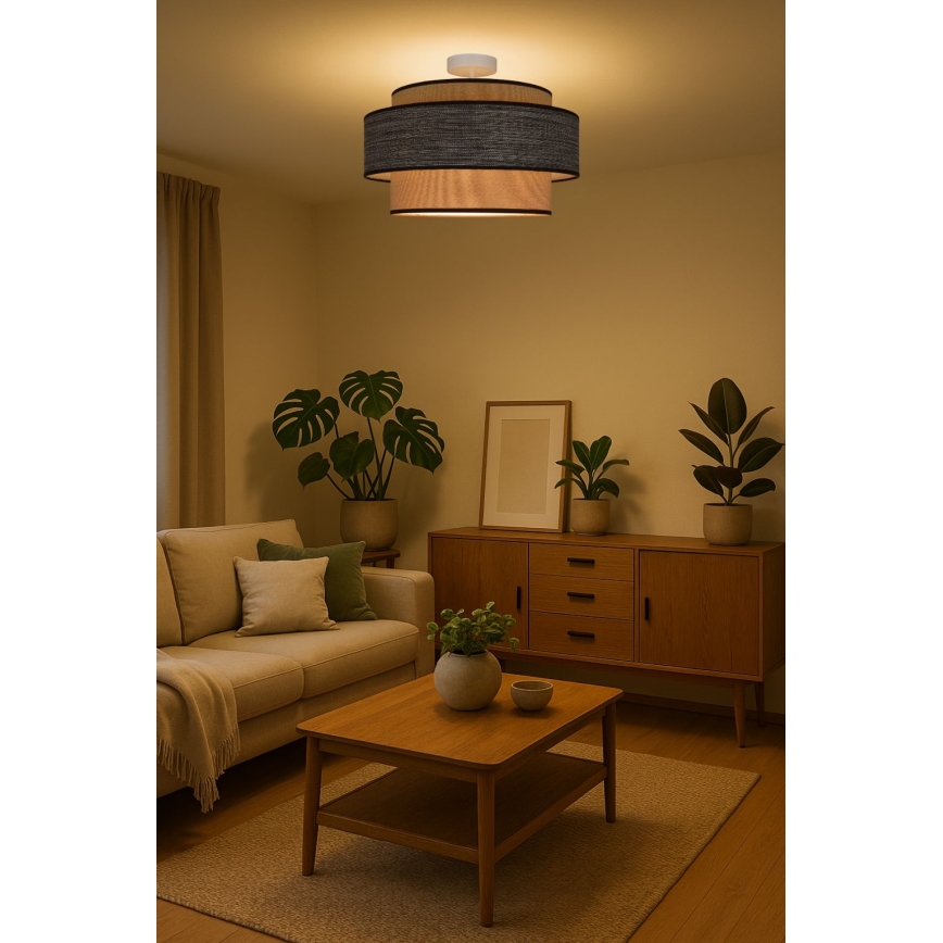 Nadgradni luster GRACE 1xE27/60W/230V krem/smeđa