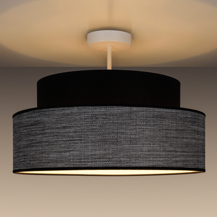 Nadgradni luster GRACE 1xE27/60W/230V pr. 40 cm crna/siva