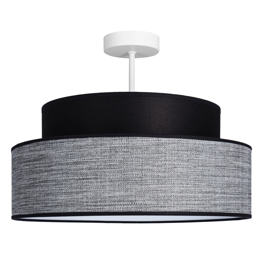 Nadgradni luster GRACE 1xE27/60W/230V pr. 40 cm crna/siva