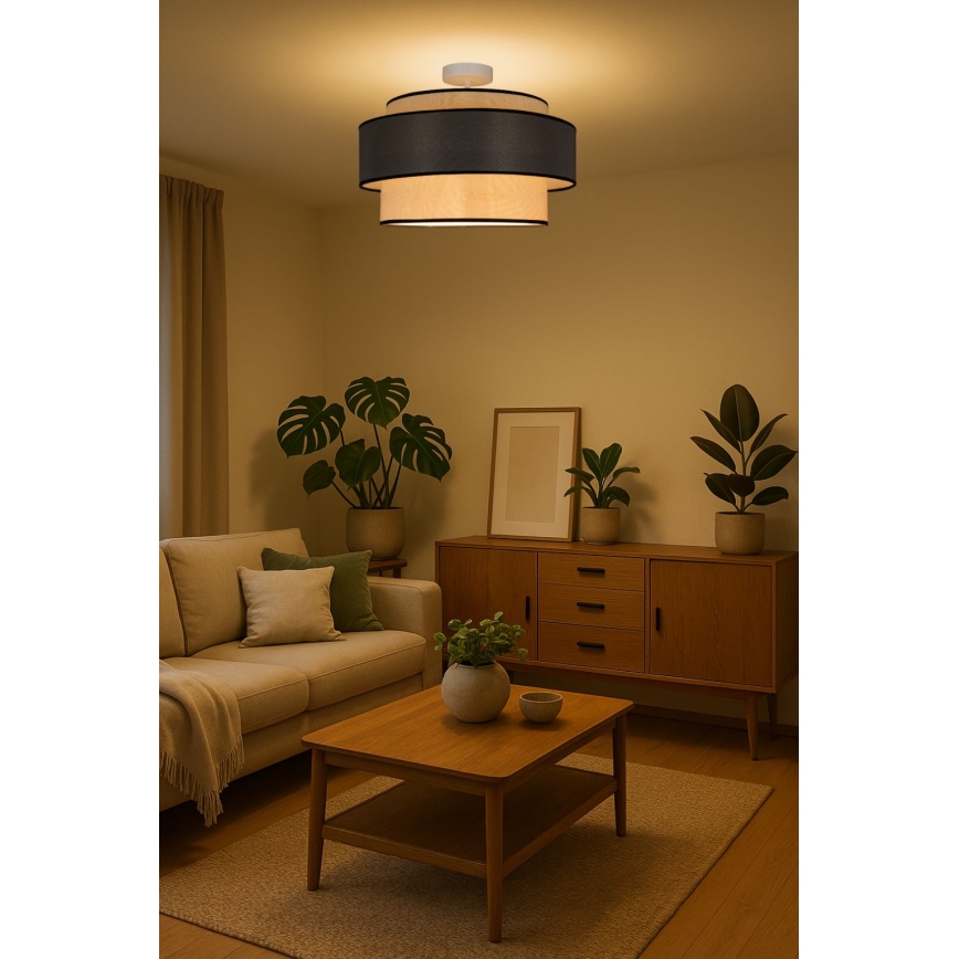 Nadgradni luster GRACE 1xE27/60W/230V pr. 40 cm krem/siva