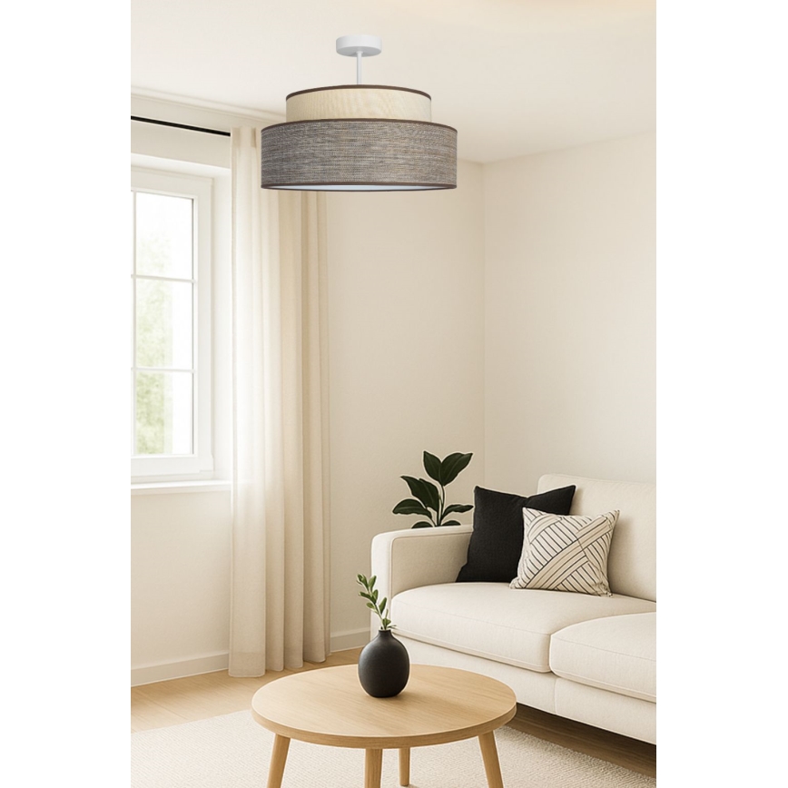 Nadgradni luster GRACE 1xE27/60W/230V pr. 40 cm krem/smeđa