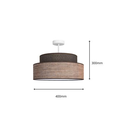 Nadgradni luster GRACE 1xE27/60W/230V pr. 40 cm smeđa/bež