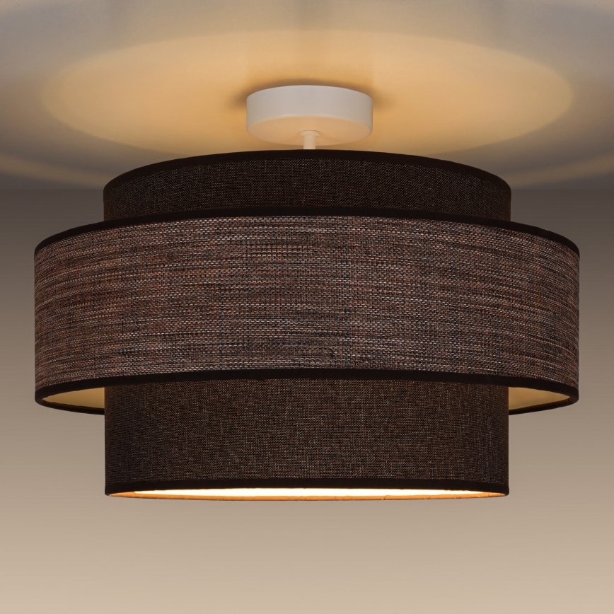Nadgradni luster GRACE 1xE27/60W/230V pr. 40 cm smeđa/bež