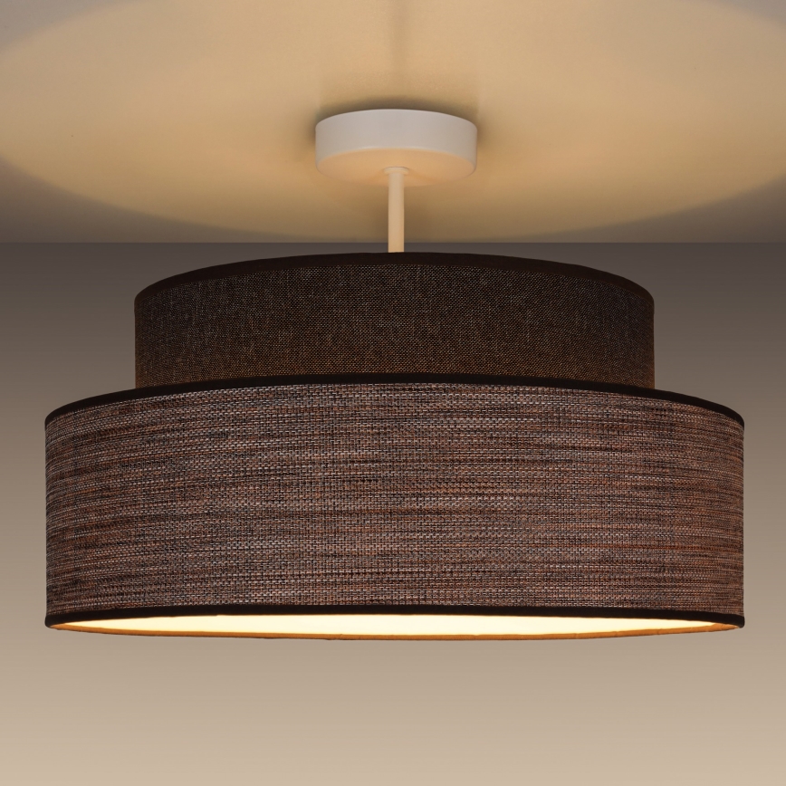 Nadgradni luster GRACE 1xE27/60W/230V smeđa/bež