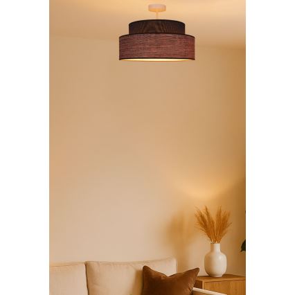 Nadgradni luster GRACE 1xE27/60W/230V smeđa/bež