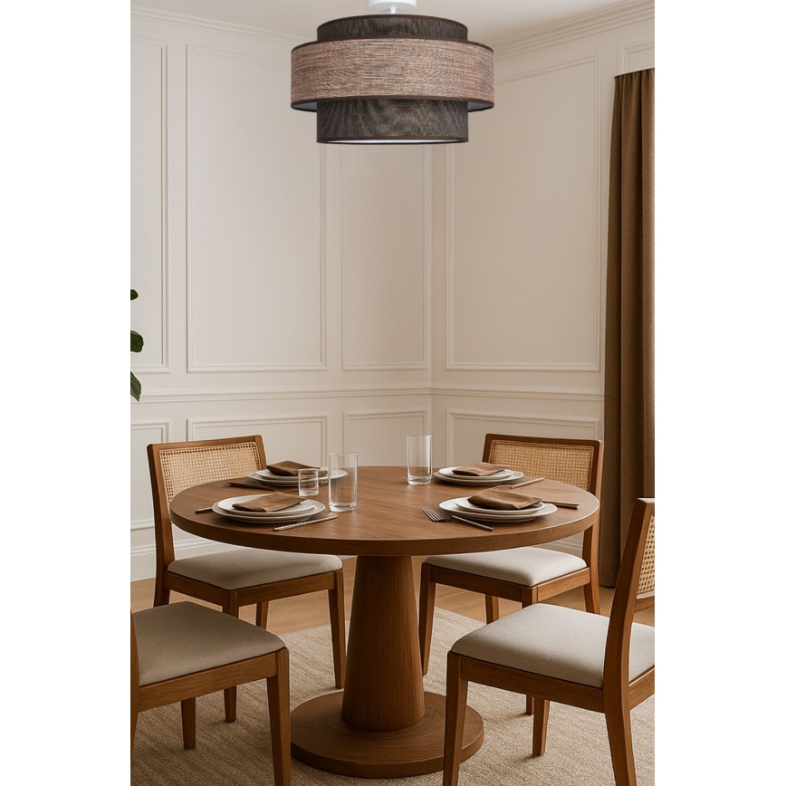 Nadgradni luster GRACE 1xE27/60W/230V smeđa/bež