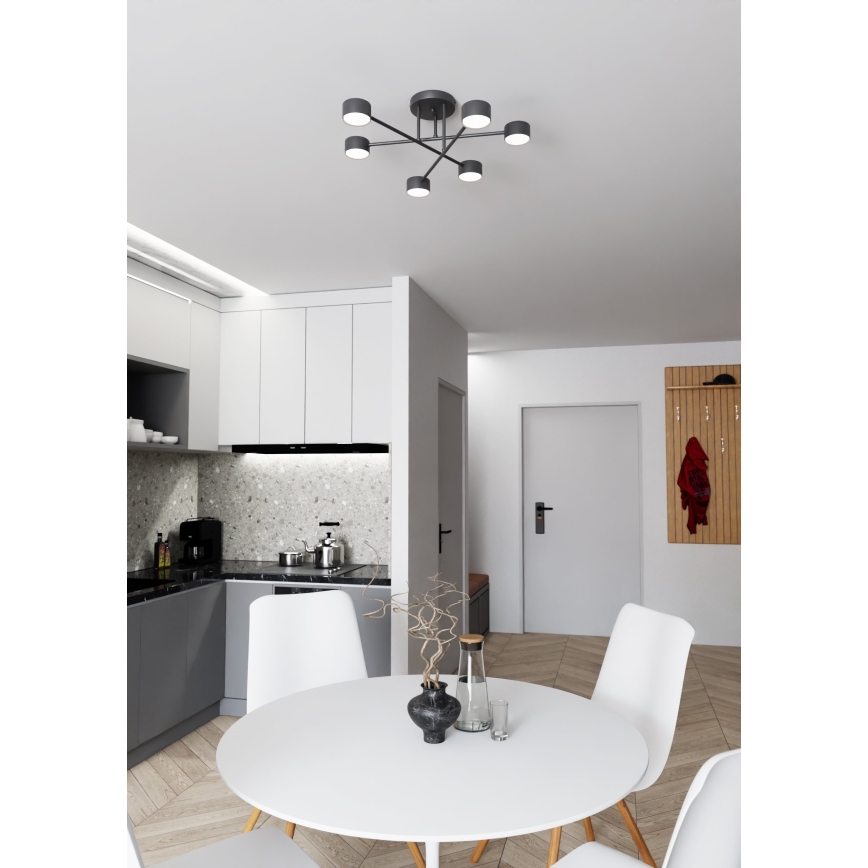 Nadgradni luster HALO 6xGX53/8W/230V crna