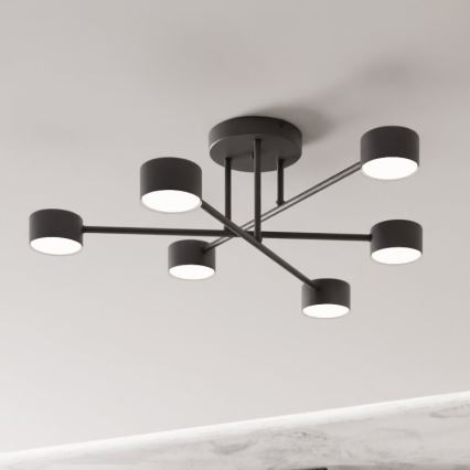 Nadgradni luster HALO 6xGX53/8W/230V crna