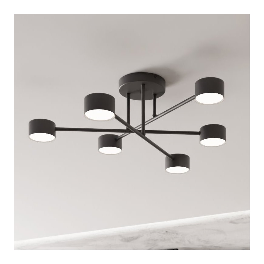 Nadgradni luster HALO 6xGX53/8W/230V crna