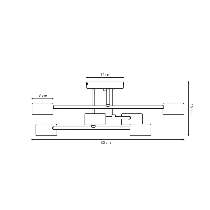 Nadgradni luster HALO 6xGX53/8W/230V crna
