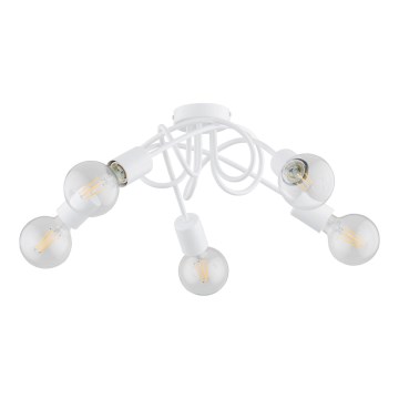 Nadgradni luster INTER 5xE27/15W/230V bijela