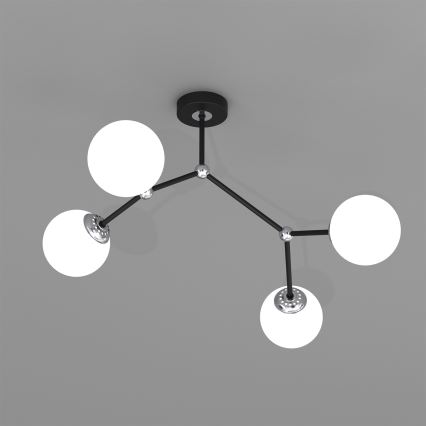 Nadgradni luster JOY 4xE14/40W/230V crna/sjajni krom