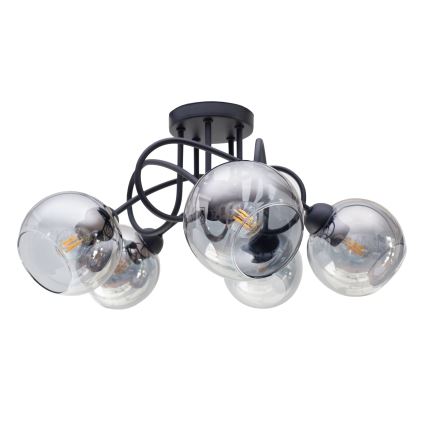 Nadgradni luster LATIL 5xE27/60W/230V crna