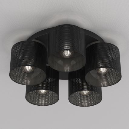 Nadgradni luster LOFT SHADE 5xE27/60W/230V crna