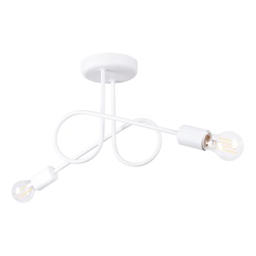 Nadgradni luster LOOP 2xE27/15W/230V bijela