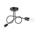Nadgradni luster LOOP 2xE27/15W/230V crna