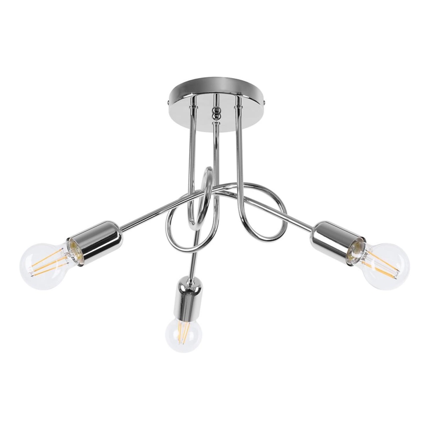 Nadgradni luster LOOP 3xE27/15W/230V sjajni krom