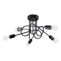 Nadgradni luster LOOP 5xE27/15W/230V crna