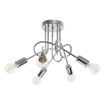 Nadgradni luster LOOP 5xE27/15W/230V sjajni krom