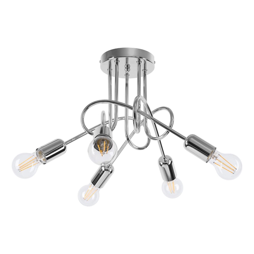 Nadgradni luster LOOP 5xE27/15W/230V sjajni krom