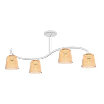 Nadgradni luster LUCEA 4xE27/15W/230V bijela/narančasta