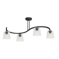 Nadgradni luster LUCEA 4xE27/15W/230V crna/prozirna