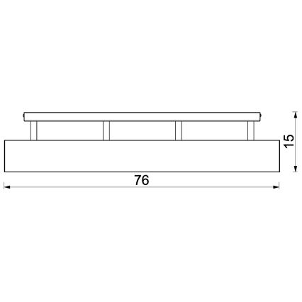 Nadgradni luster MAISON 4xGU10/8W/230V smeđa/hrast