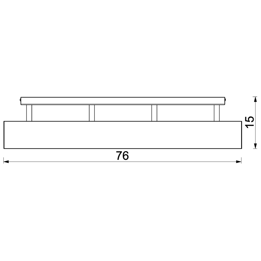 Nadgradni luster MAISON 4xGU10/8W/230V smeđa/hrast