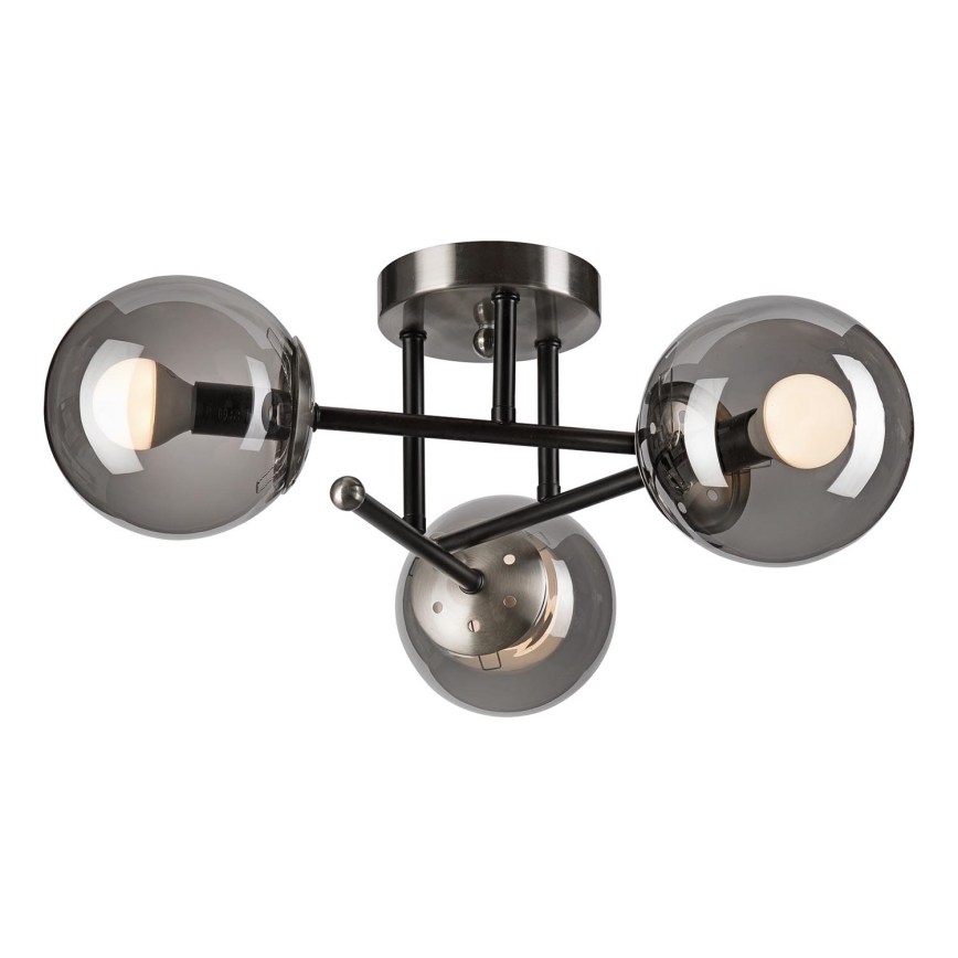 Nadgradni luster MALENA 3xE14/5W/230V crna/dimna
