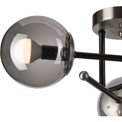 Nadgradni luster MALENA 3xE14/5W/230V crna/dimna