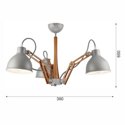 Nadgradni luster MARCELLO 3xE27/60W/230V bukva