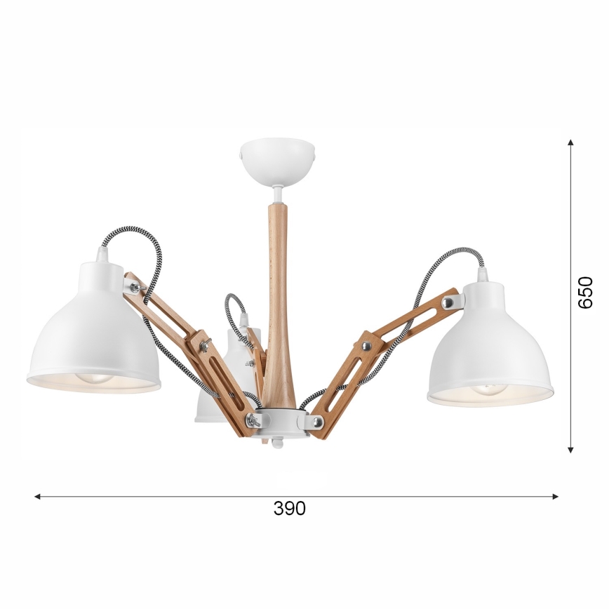 Nadgradni luster MARCELLO 3xE27/60W/230V bukva