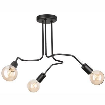 Nadgradni luster MATYLDA 3xE27/60W/230V crna
