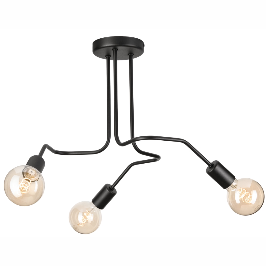 Nadgradni luster MATYLDA 3xE27/60W/230V crna