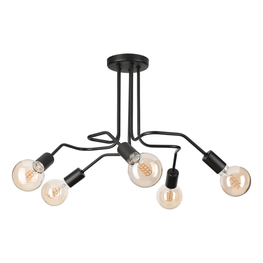 Nadgradni luster MATYLDA 5xE27/60W/230V crna