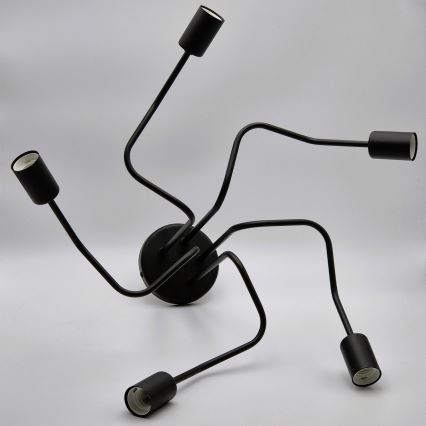 Nadgradni luster MATYLDA 5xE27/60W/230V crna