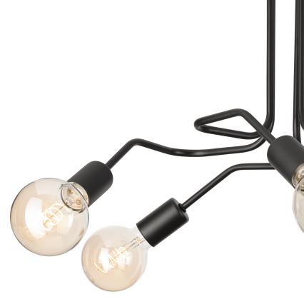 Nadgradni luster MATYLDA 5xE27/60W/230V crna