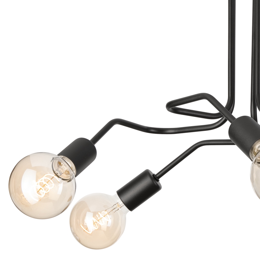 Nadgradni luster MATYLDA 5xE27/60W/230V crna