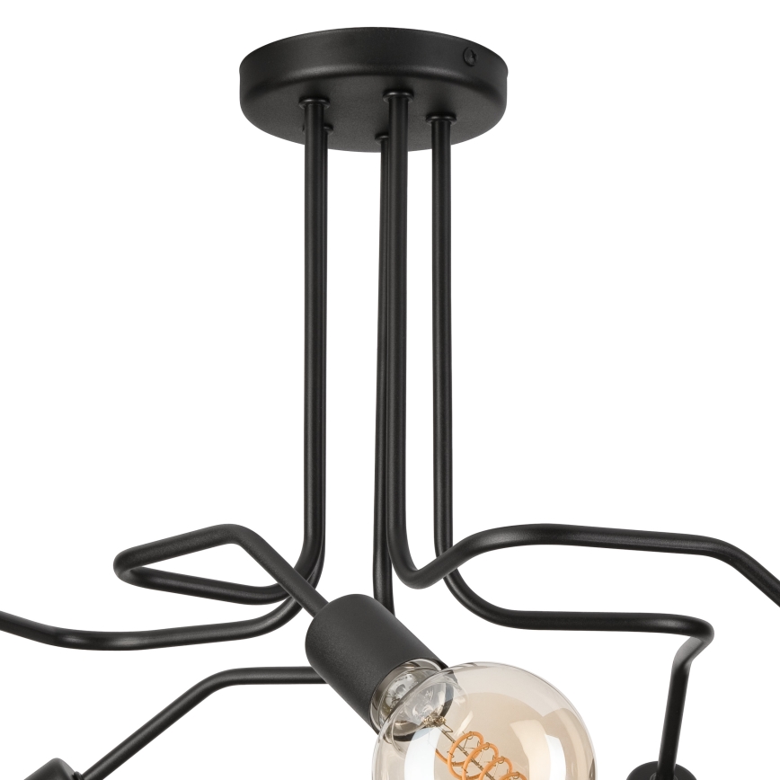 Nadgradni luster MATYLDA 5xE27/60W/230V crna