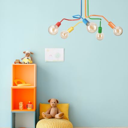Nadgradni luster MATYLDA 5xE27/60W/230V šarena