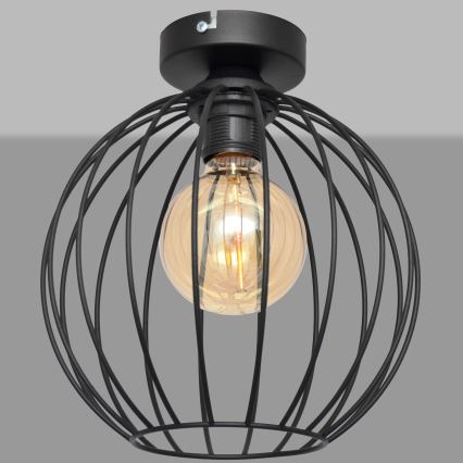 Nadgradni luster MERCURE 1xE27/15W/230V pr. 24 cm crna