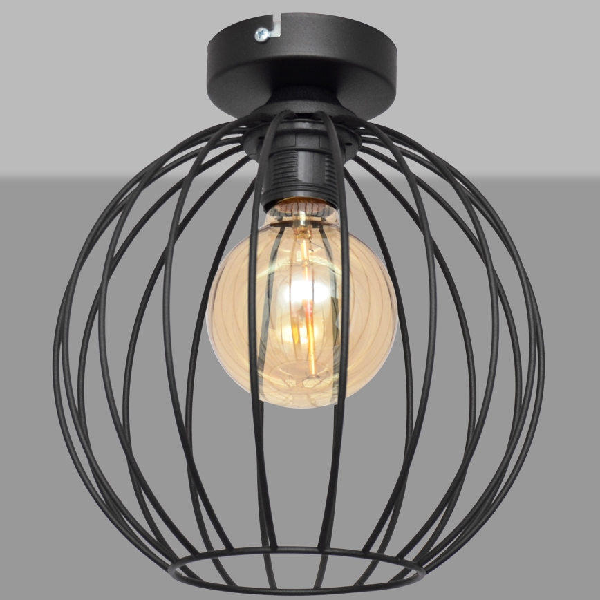 Nadgradni luster MERCURE 1xE27/15W/230V pr. 24 cm crna