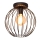 Nadgradni luster MERCURE 1xE27/15W/230V pr. 30 cm crna