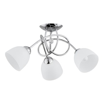 Nadgradni luster MODENA 3xE27/60W/230V sjajni krom/bijela