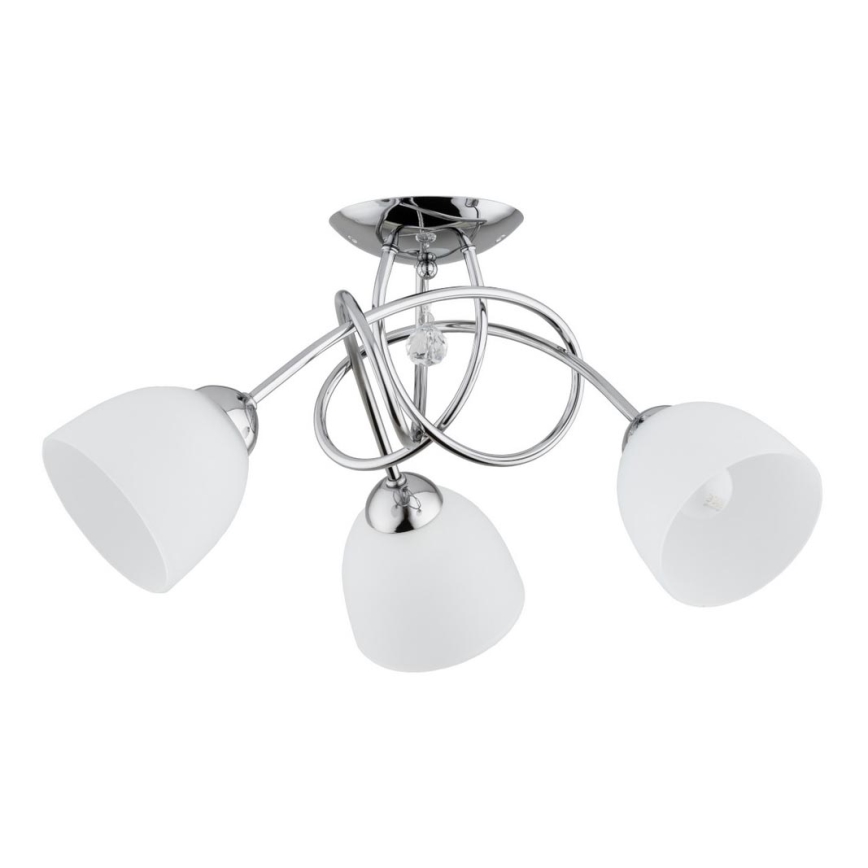 Nadgradni luster MODENA 3xE27/60W/230V sjajni krom/bijela