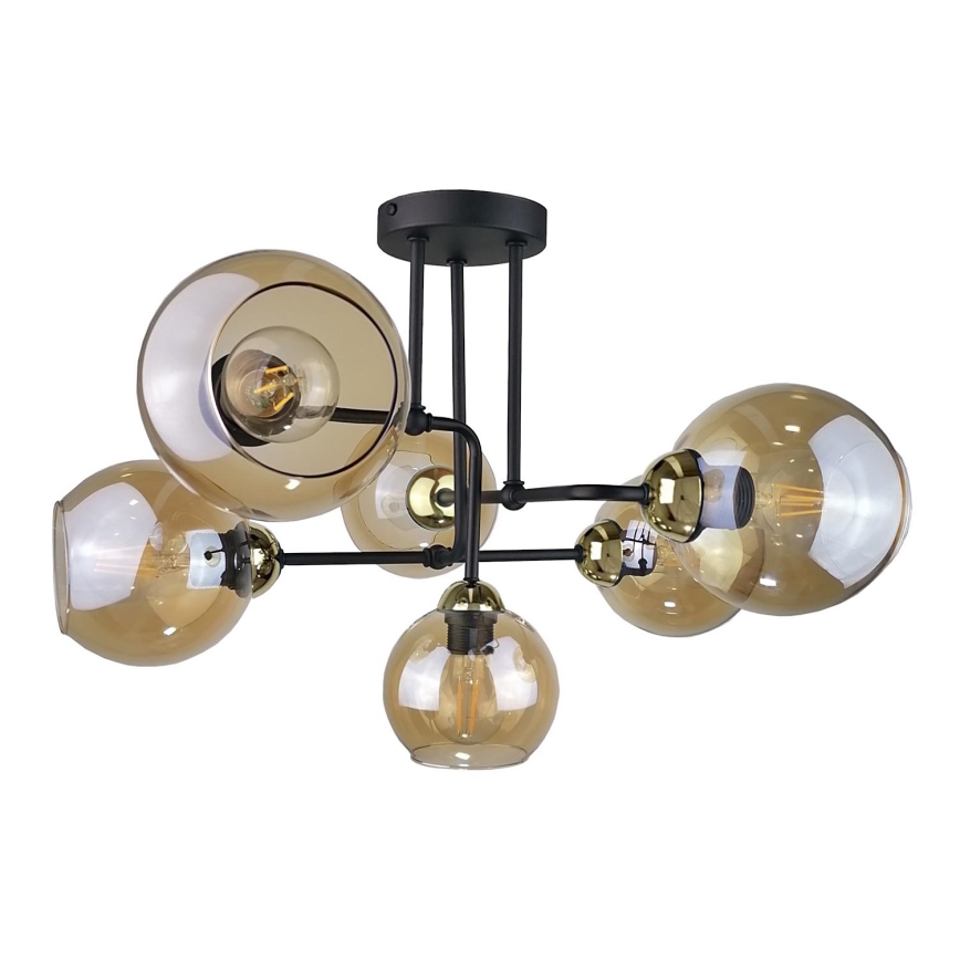 Nadgradni luster MONDE GOLD 6xE27/60W/230V