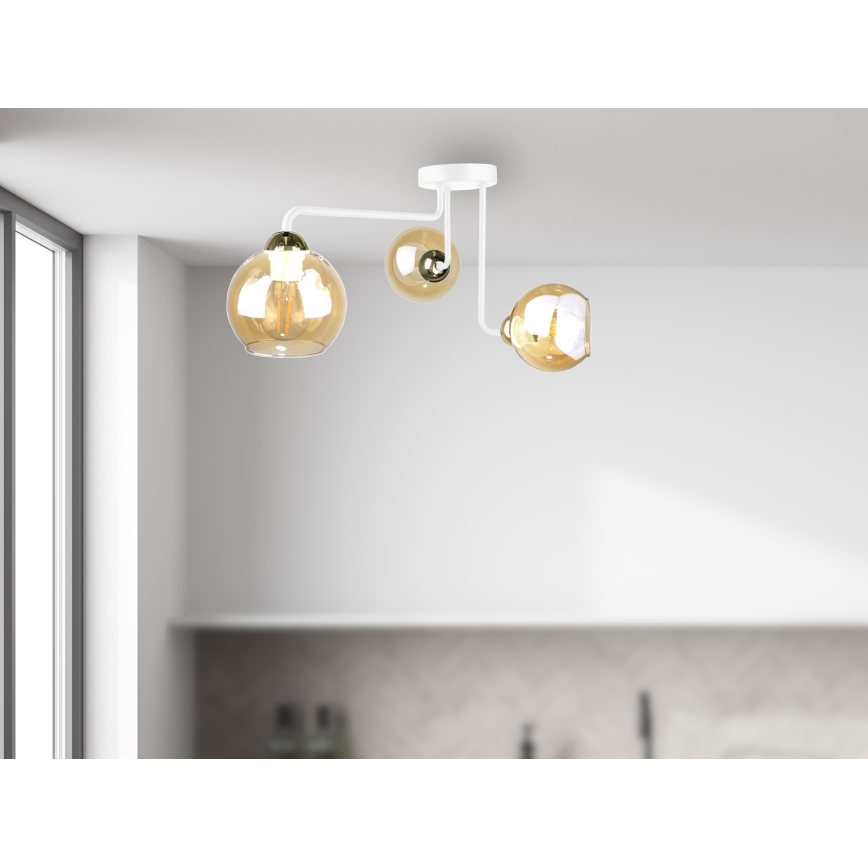 Nadgradni luster MONDE WHITE 3xE27/60W/230V