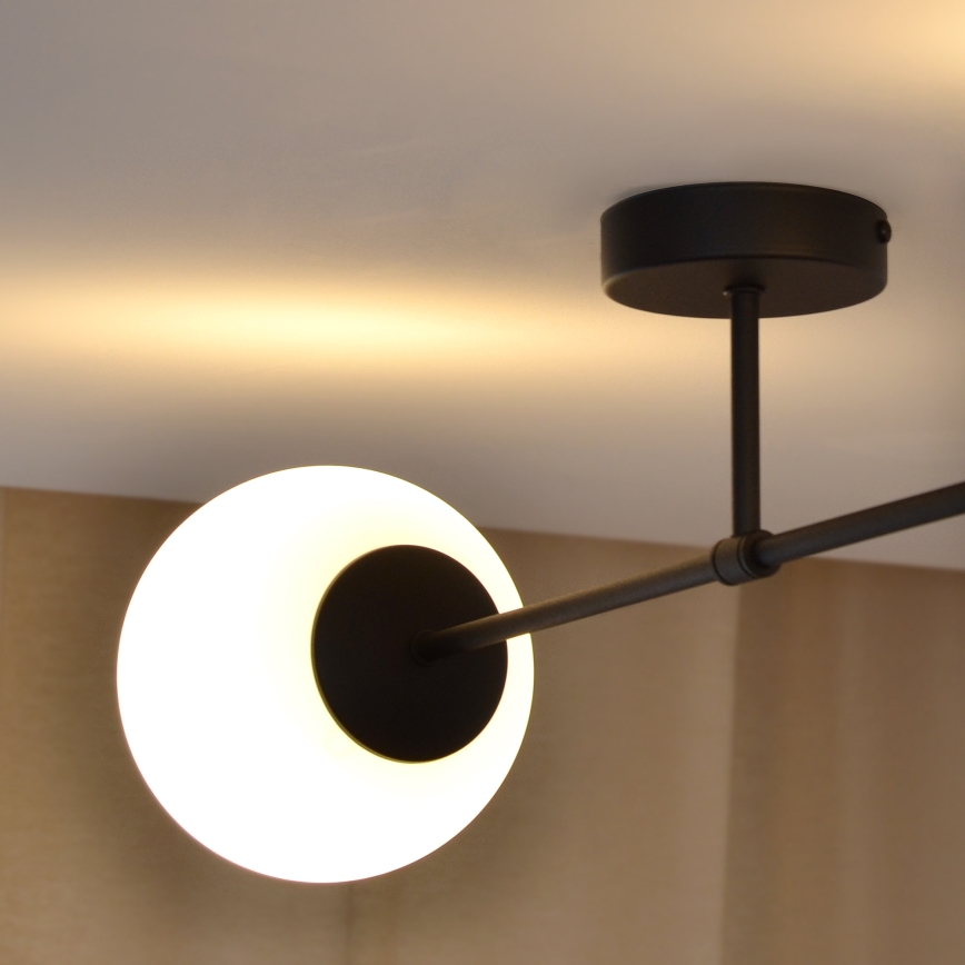 Nadgradni luster MOON 2xE27/15W/230V crna