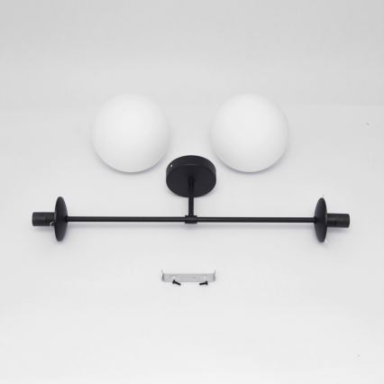 Nadgradni luster MOON 2xE27/15W/230V crna