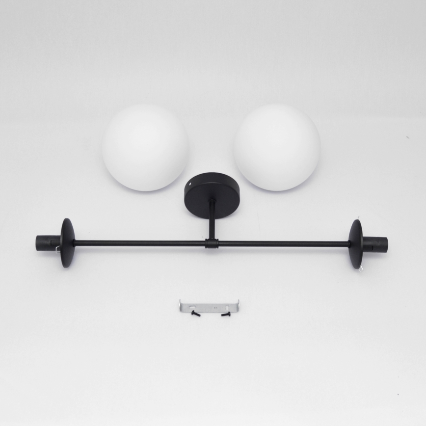Nadgradni luster MOON 2xE27/15W/230V crna